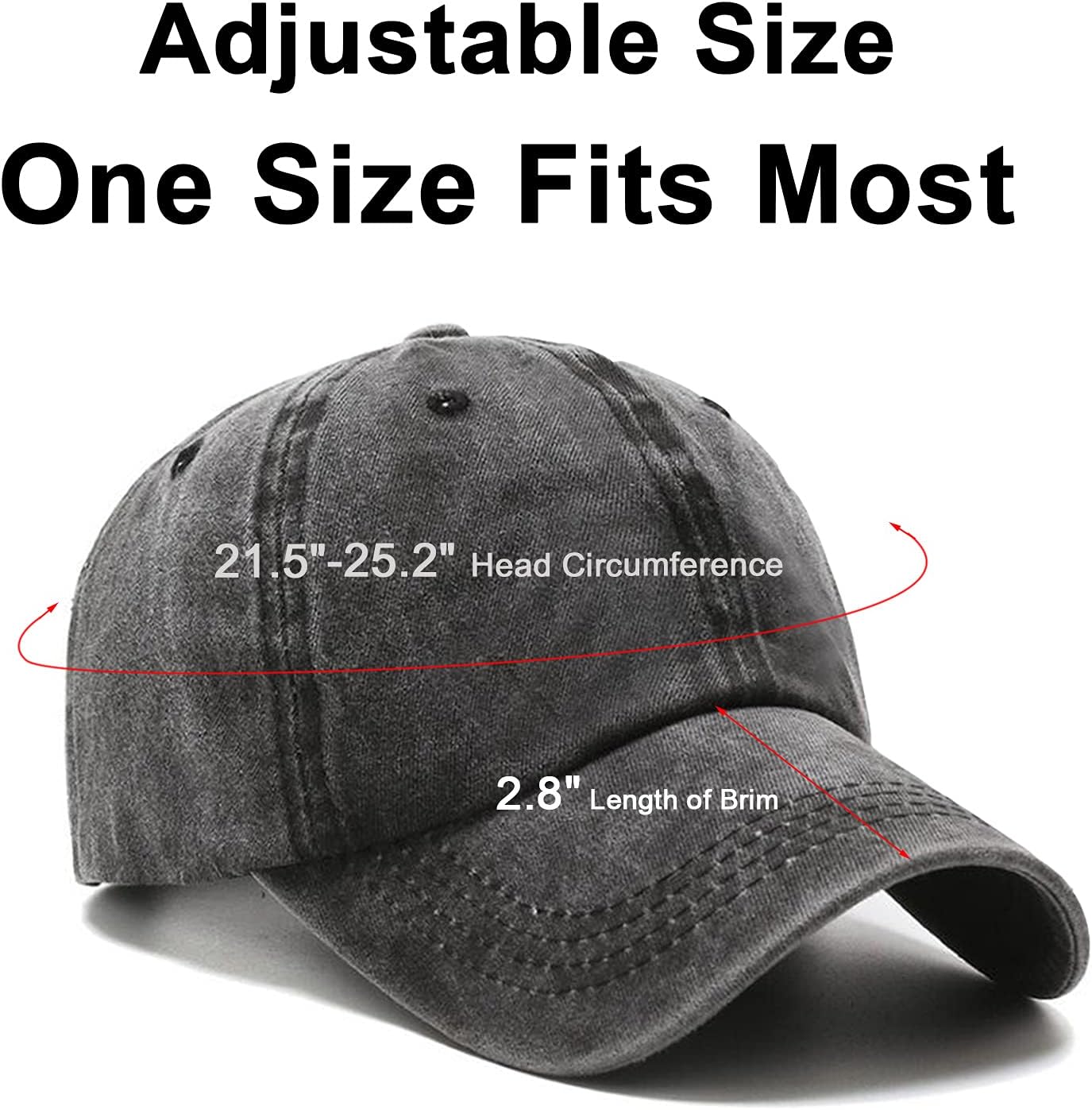 PFFY 2 Packs Vintage Washed Distressed Baseball Cap Golf Dad Hat for Men Women - Image 5
